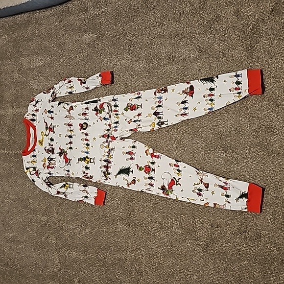 Pottery Barn Dr Suess Grinch Christmas Pajamas Kids Size 14 - Picture 2 of 5